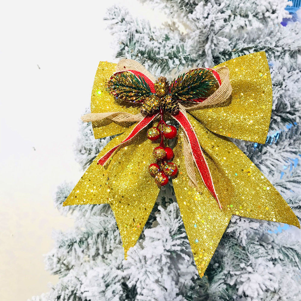 Large Bow Christmas Dust Bow Christmas Tree Pendant Christmas Decoration Gifts Christmas Bow Tie