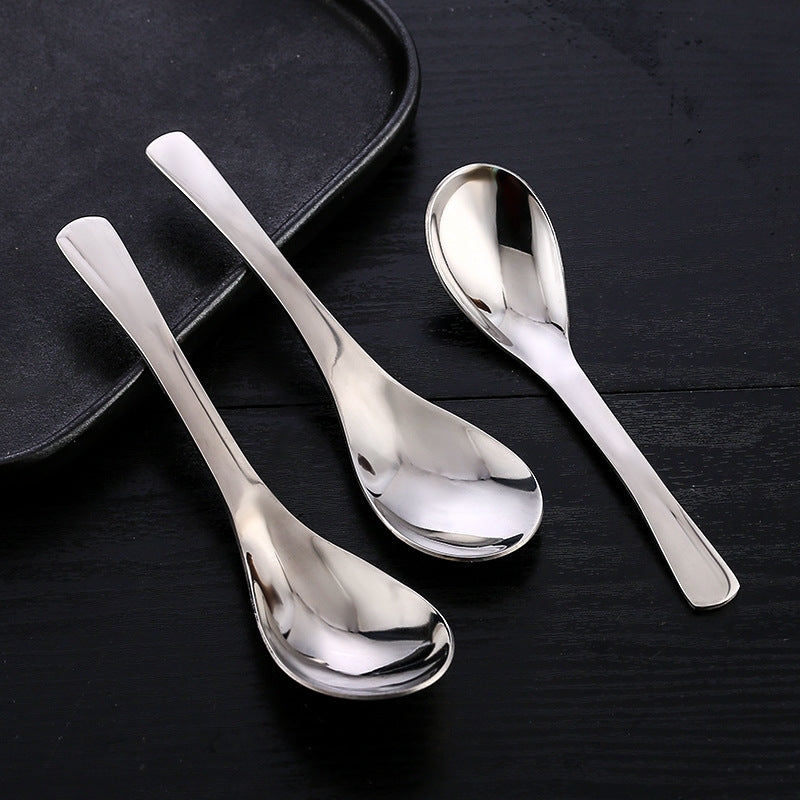 304 stainless steel spoon kindergarten soup spoon Korean rice spoon golden soup soup children's spoon small creative restaurant spoon