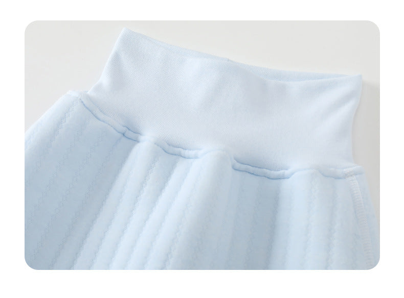 Baby padded high-waisted thermal underwear set Newborn clothes baby split clothes autumn and winter primer two-piece set