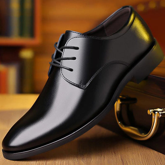Leather shoes men's new business men's British formal casual shoes Korean spring and autumn soft soles and breathable work shoes