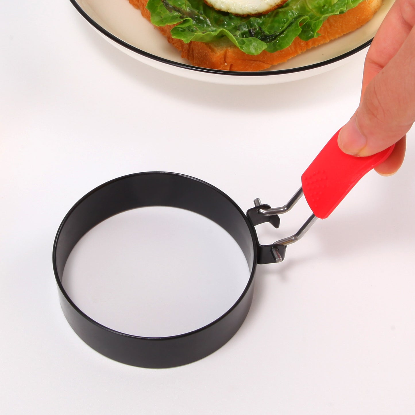 Kitchen Tools Stainless Steel Ring Non Stick Coating Round Omelette Model Omelette Mold Silicone Omelette Maker
