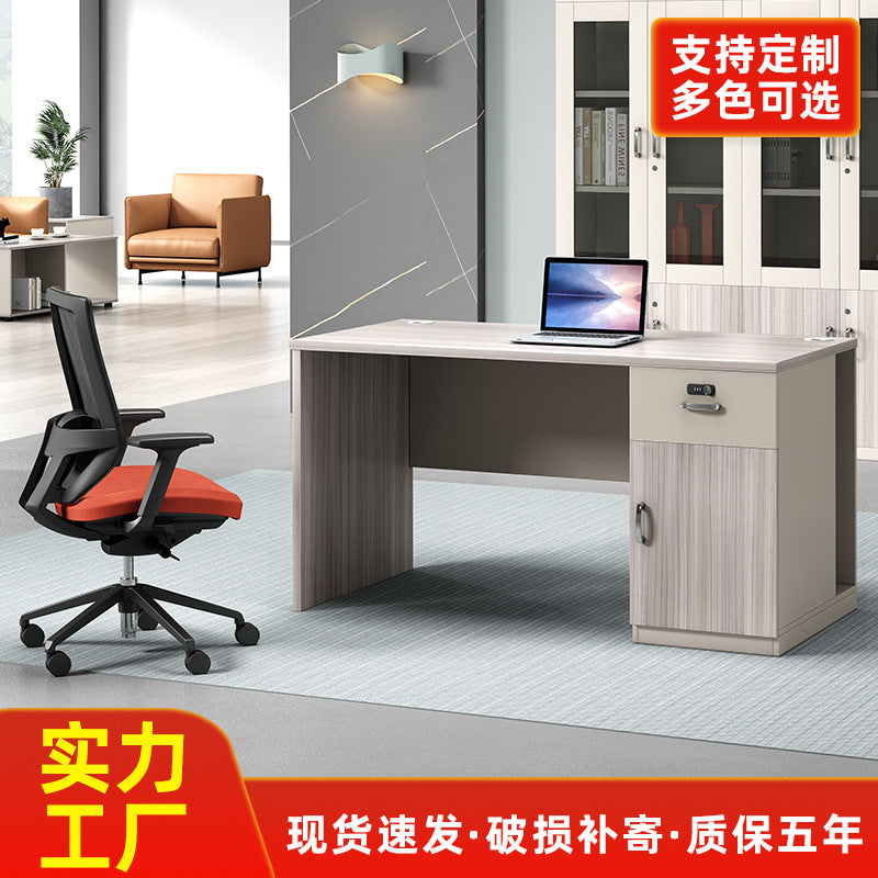 Simple Single Desk Office Single Wooden Computer Desk Combination Simple Employee Workstation Card Wholesale