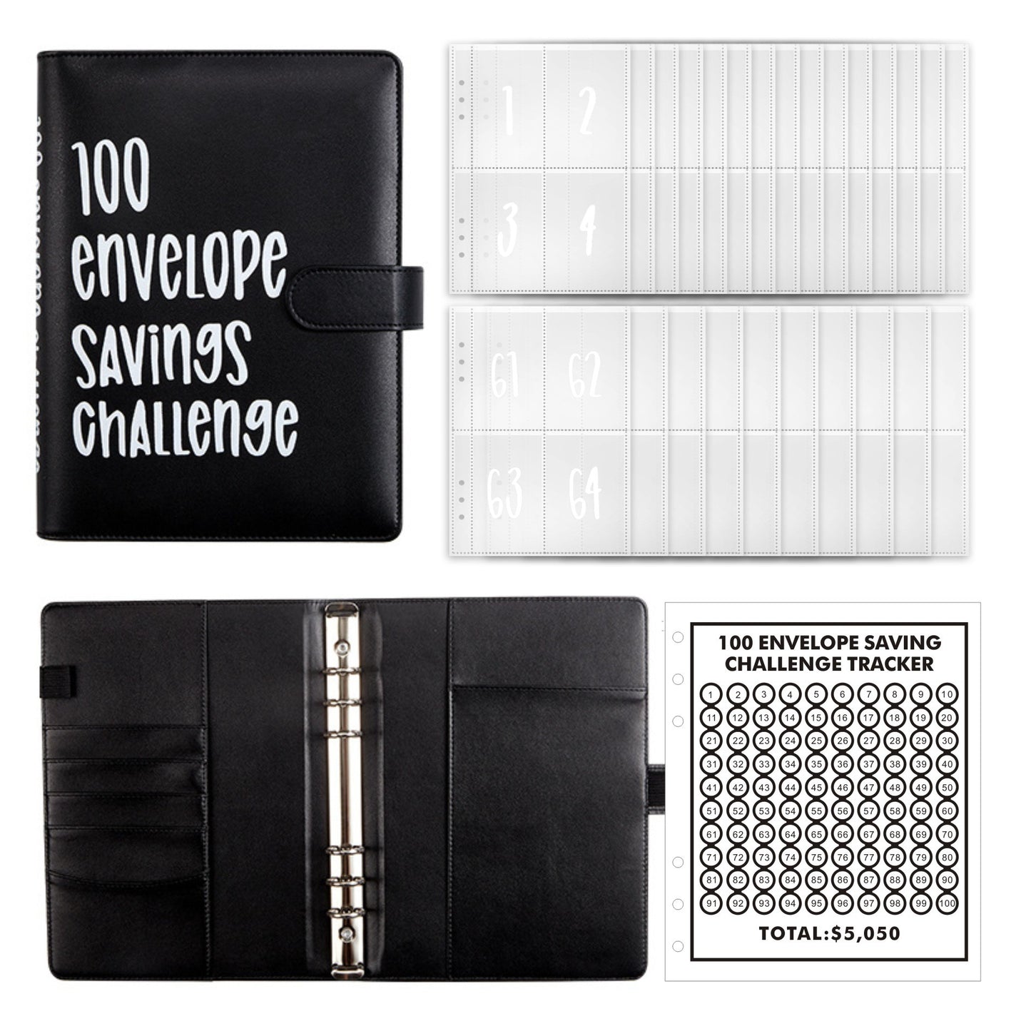 100EnvelopeChallenge Flipbook Couple Challenge Event Cash Envelope Budget Planning Notebook