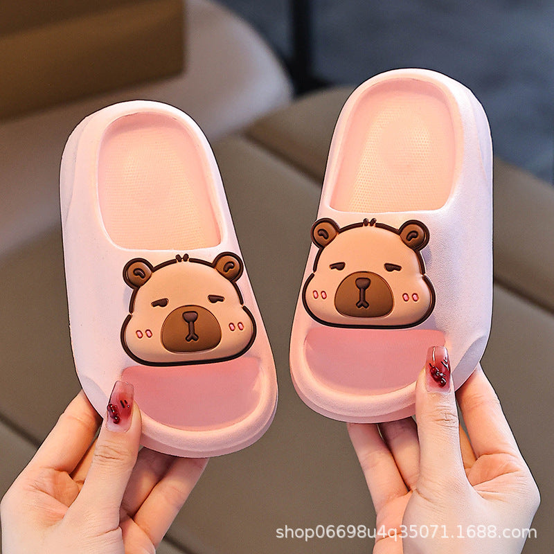 EVA slippers capybara summer bath girls baby home sandals slippers children middle and small children soft