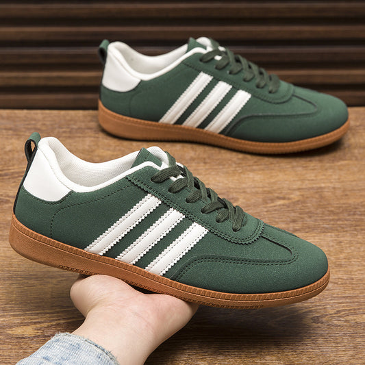 Skateboard shoes men's cross-border supply in autumn new simple color-block trendy casual shoes for students comfortable and breathable lace-up men's shoes