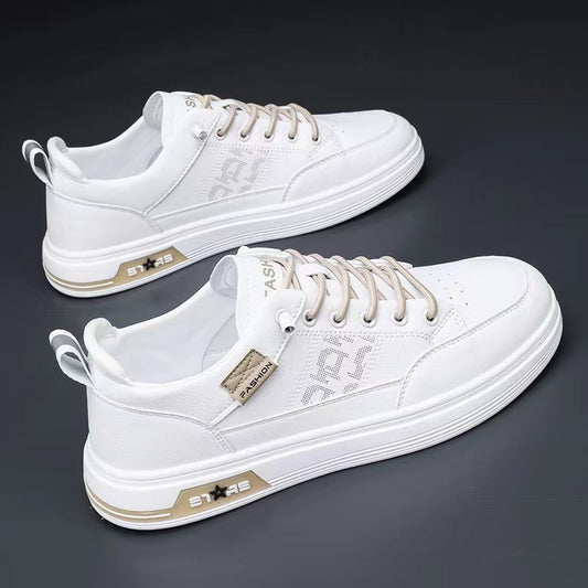 Men's shoes 2025 new spring breathable little white shoes Korean version of the trend and versatile one-foot slip-on athleisure soft-soled trendy shoes