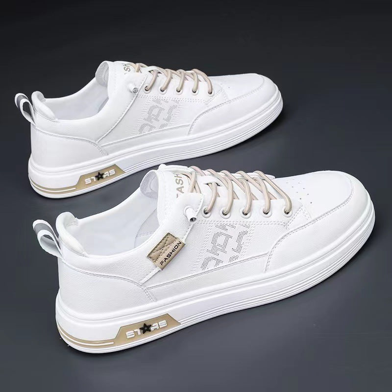 Men's shoes 2025 new spring breathable little white shoes Korean version of the trend and versatile one-foot slip-on athleisure soft-soled trendy shoes
