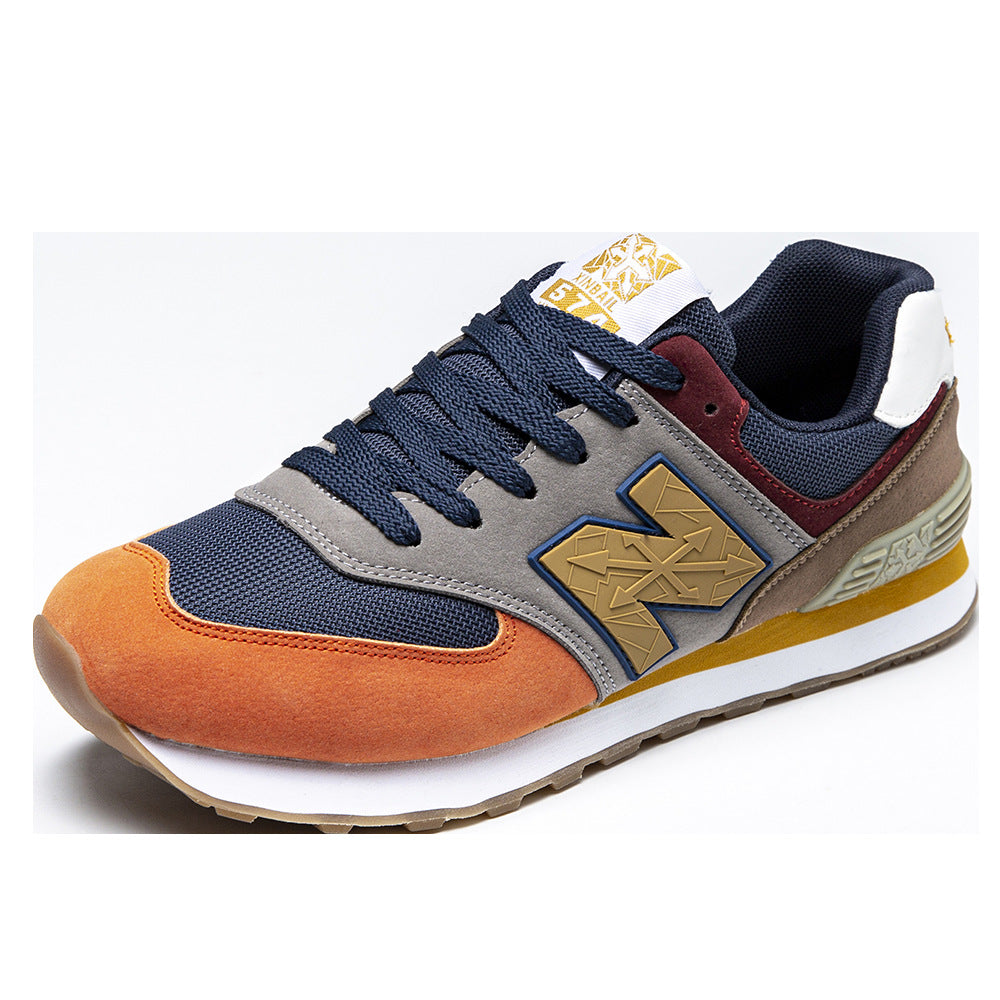 Cross-border men's shoes spring and summer new trend sneakers lightweight soft sole breathable running shoes men's outdoor versatile cold sticky shoes
