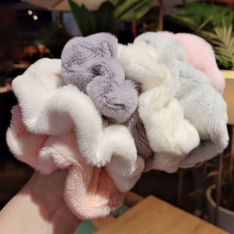 Plush hair ring large intestine ring fairy autumn and winter new ins sweet head rope female simple and versatile girl headwear hair rope