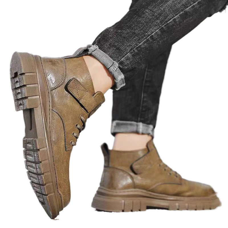 2023 New Winter Hot Martin Boots Men's British Style High-Top Shoes Men's Leather Shoes Men's Shoes Autumn Cargo Shoes