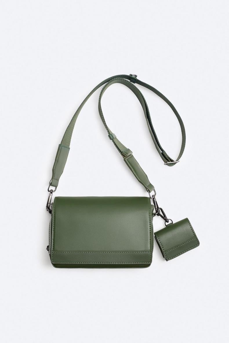 2025 Spring/Summer New Men's Bag Trendy Men's 2-in-1 Flip Crossbody Shoulder Bag Casual and Versatile Small Square Bag Men