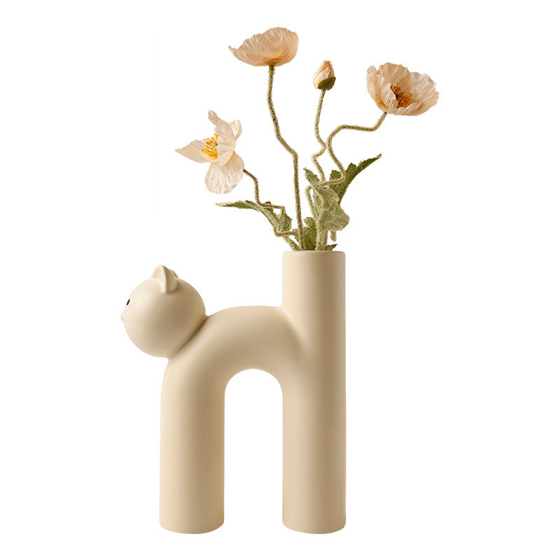Bei Hanmei, cute cats, cats, vases, high-end ornaments, living room flower arrangements, home decorations, Amazon cross-border hot