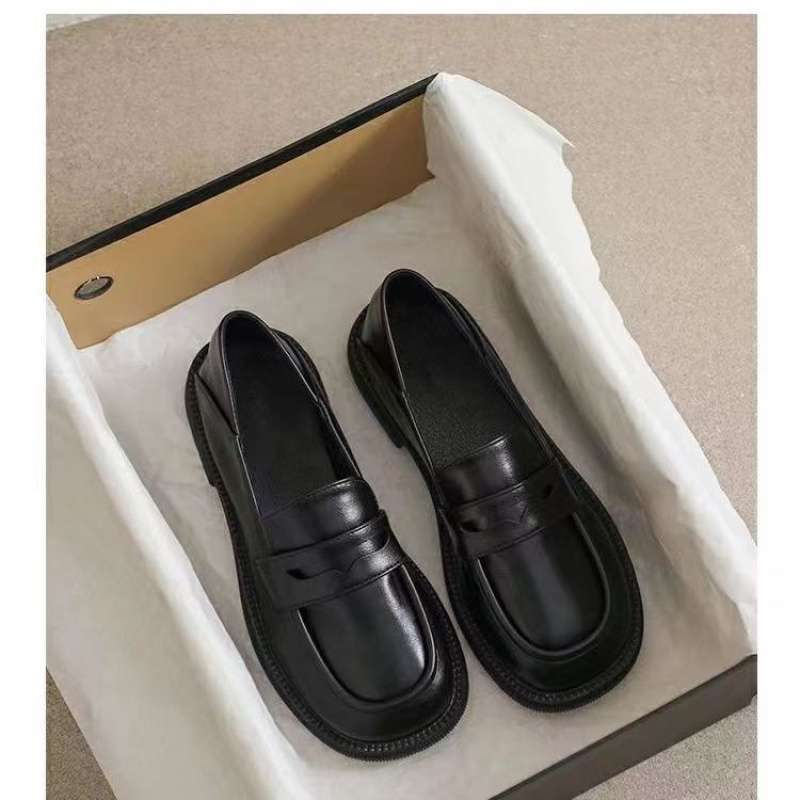 2025 autumn real soft leather small leather shoes for women to work soft soles super soft British style loafers for women versatile single shoe women
