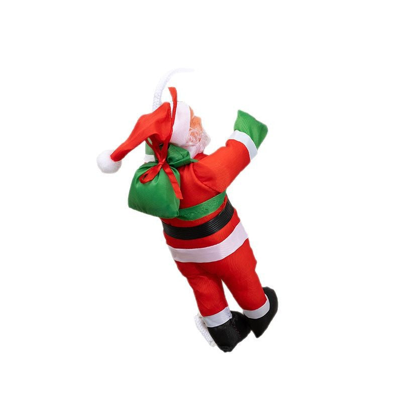 Cross-border Christmas Static Ladder Santa Claus Pendant Shop Window Decoration Christmas Tree Pendant Gift