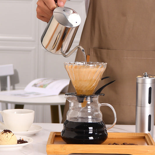 Teflon coffee pot drip coffee filter cup coffee bean grinder hand poured glass sharing pot cloud pot wholesale