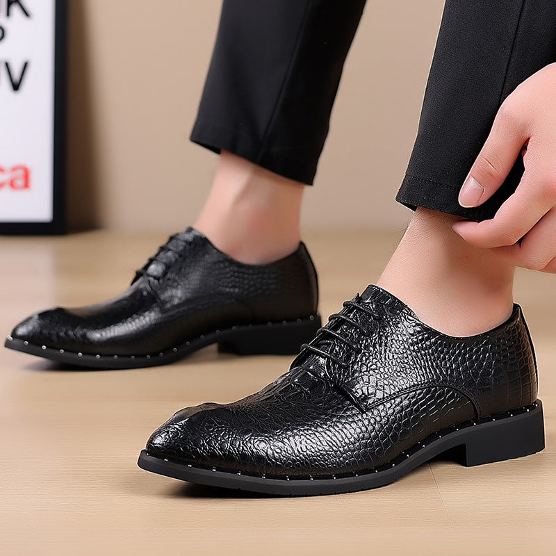 2025 Spring New Business Men's Soft Sole Trendy Versatile Fashion Casual Shoes Wear-Resistant Breathable Non-slip Leather Shoes Men