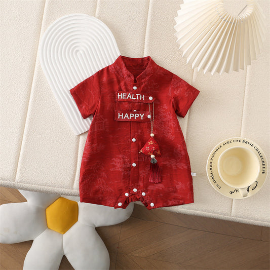 Baby summer clothes, baby antique onesies, babies and toddlers, one year old, full moon, going out to climb and crawling, new summer styles