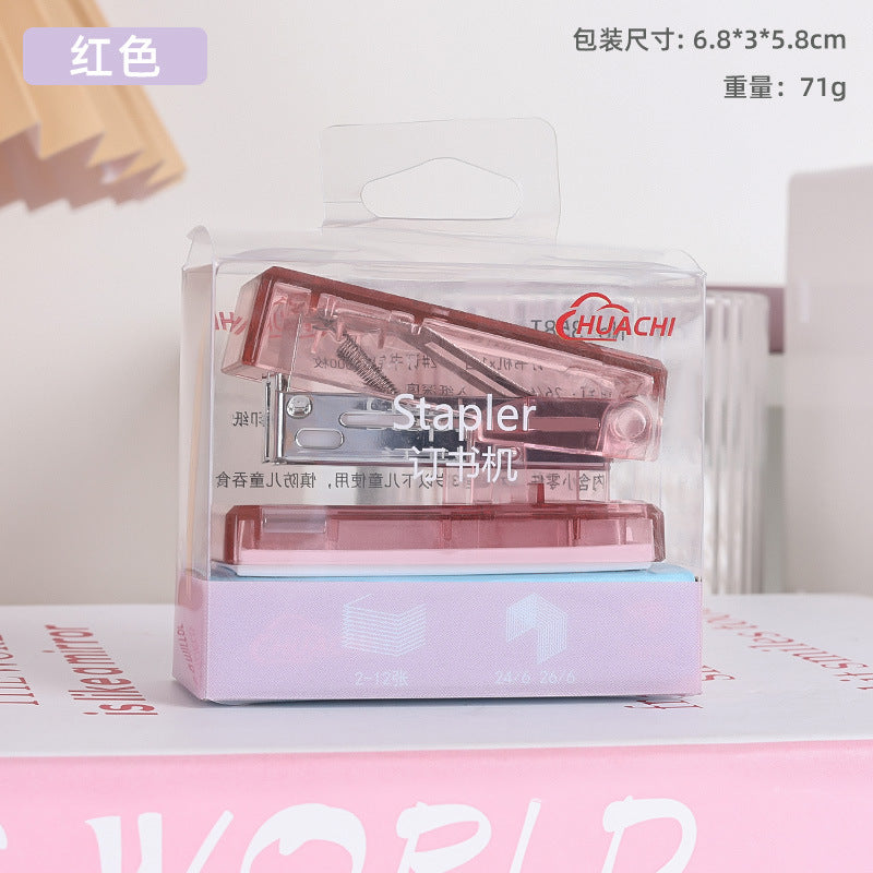 Hand holding ins style small mini super cost-effective stapler binding machine office supplies daily necessities stapler