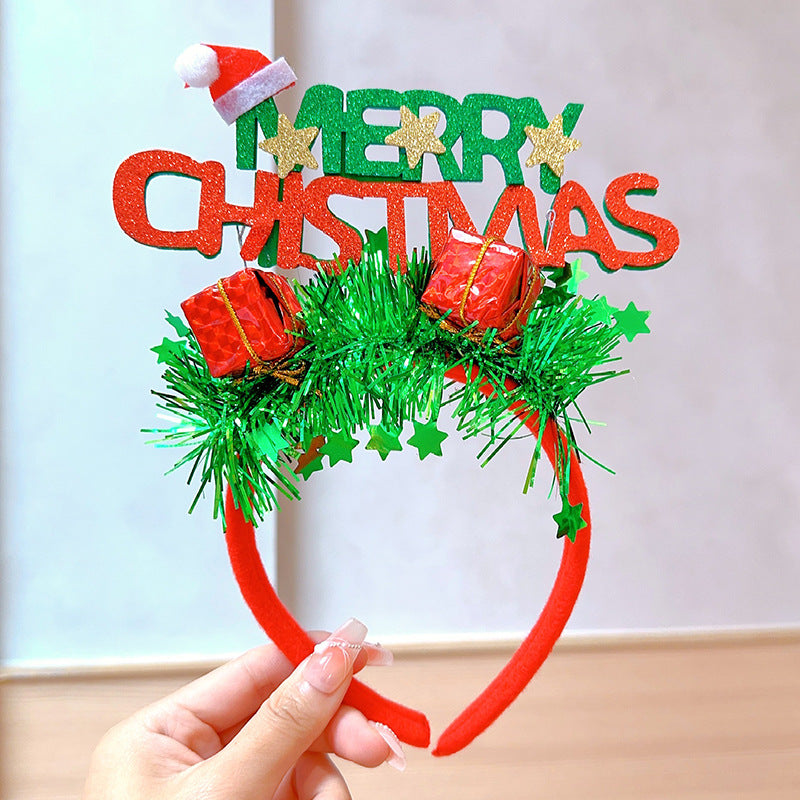 christmas headband girl christmas antler hairpin headpiece holiday decoration gift big bow headband headband headband