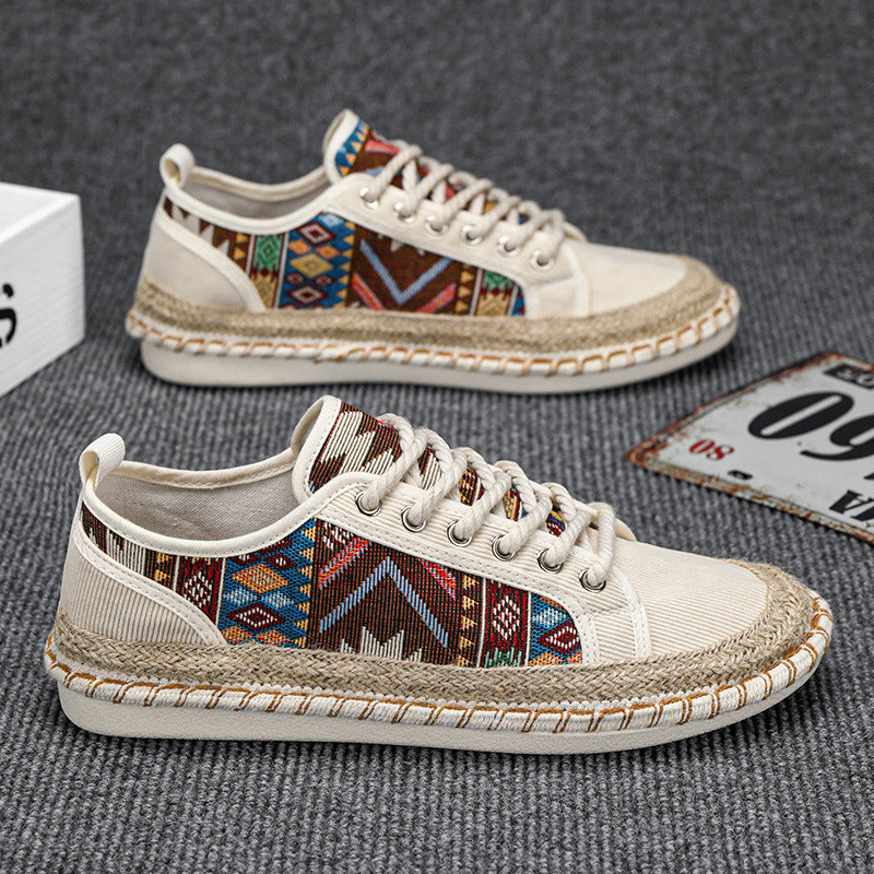 2025 New Sneaker Shoes Summer Breathable Casual Versatile Men's Slip Old Beijing Canvas Shoes Fisherman Shoes