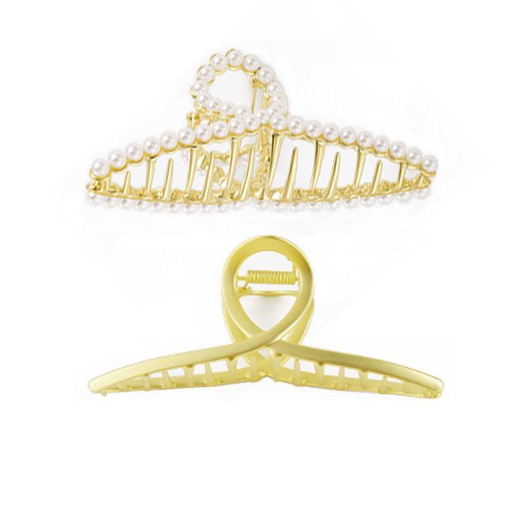 Hair accessories metal hair clip back head grab clip Korean shark large bath hair catch elegant temperament hairpin headwear female