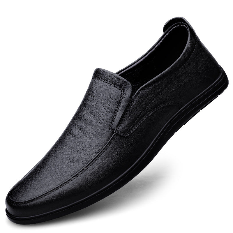 Popular cowhide men's business casual leather shoes classic trend office work shoes men