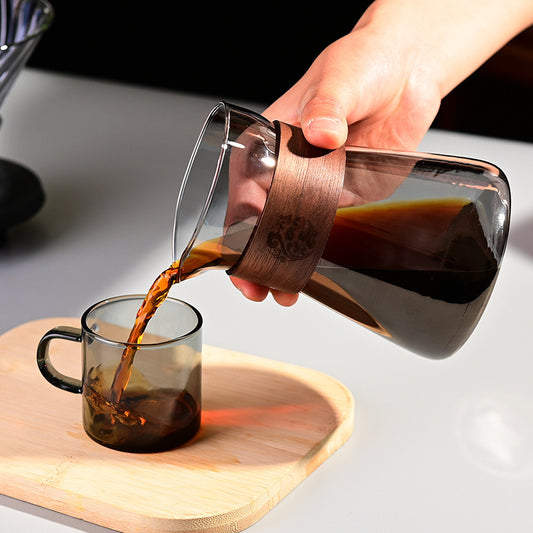 V60 Coffee Filter Cup Hand Pour Coffee Sharing Pot Set Coffee Glass Drip Filter Cup Hanging Ear Coffee Cup Smart Cup