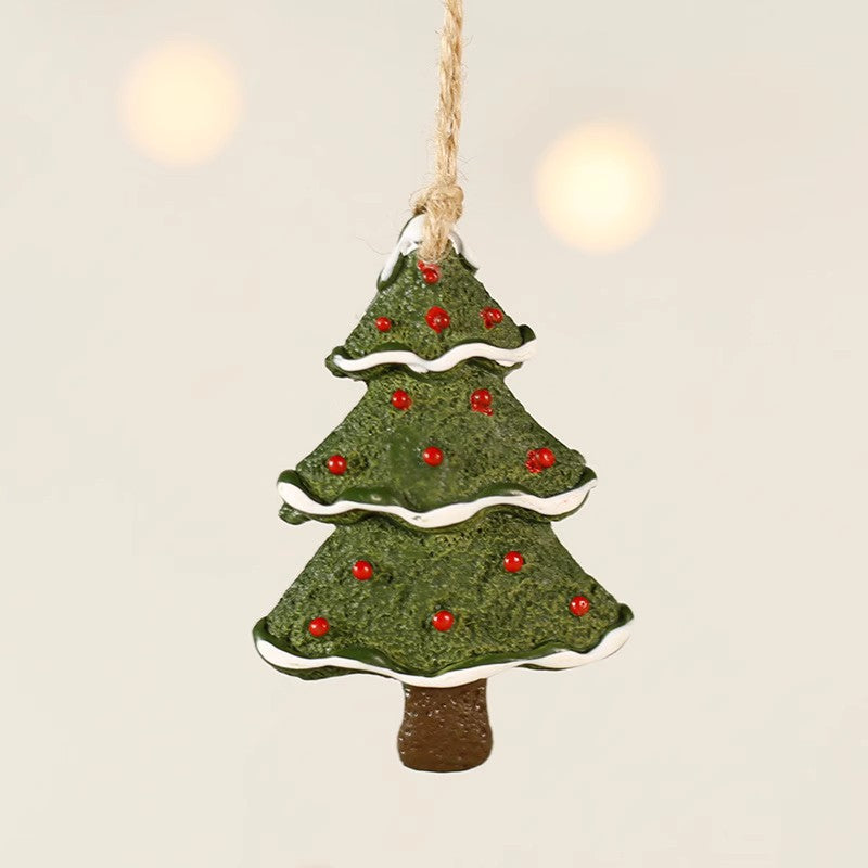 Cross-border Christmas ornaments, small pendants, Santa Claus, Christmas tree decoration pendants, small pendants, resin ornaments, gifts