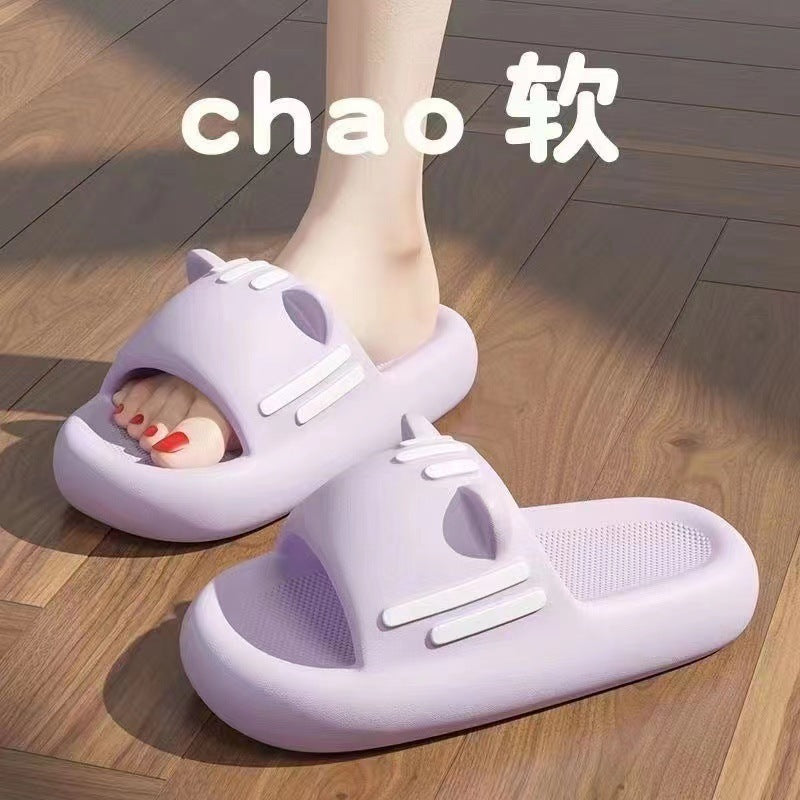 2023 New Cute Slippers Women's Summer Indoor Home Bathroom Bathing Non-slip Slippers Home Slippers Wear Inside and Out