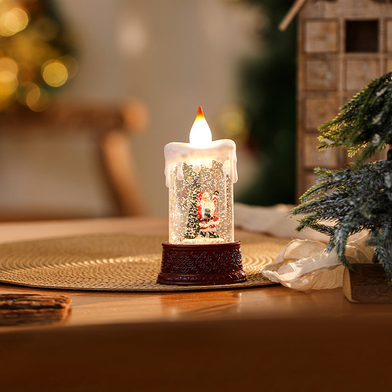 Christmas decoration wind lantern crystal light Santa Claus Christmas party decoration Christmas ornament Christmas gift