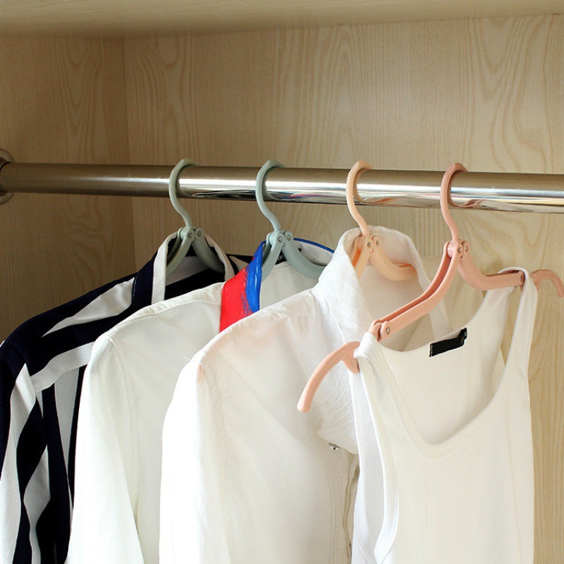 Plastic folding hanger Travel portable plastic multifunctional hanger clothes hanger Magic clothes hanging shoe rack