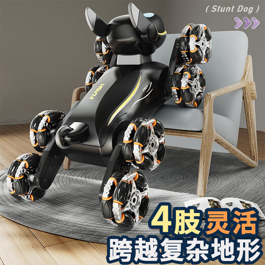 Electric Smart Robot Dog RC Car Toy Kids Car Eight Wheel Gesture Double Sensing Boy Gift Robot