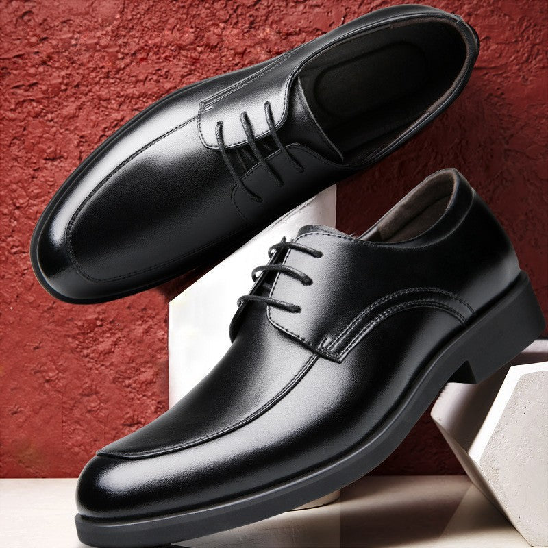 2025 Spring New Men's Classic Business Formal Wear Leather Shoes Cowhide Leather Shoes Casual Single Shoes Derby Men's Shoes