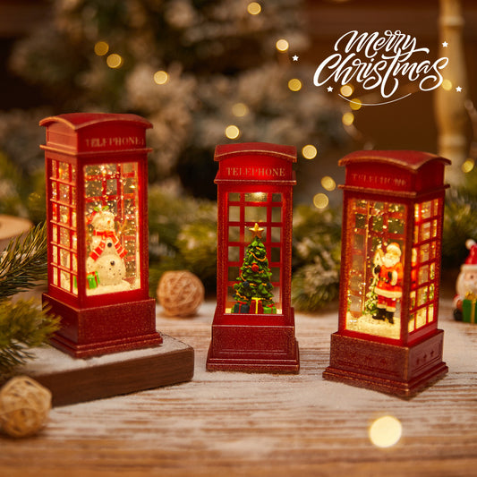 Christmas decoration wind lantern crystal light Santa Claus Christmas party decoration Christmas ornament Christmas gift