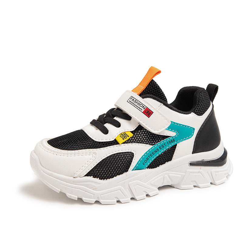 Boys' shoes 2026 summer mesh shoes medium and large children's breathable mesh summer single mesh hollow children's sneakers trend