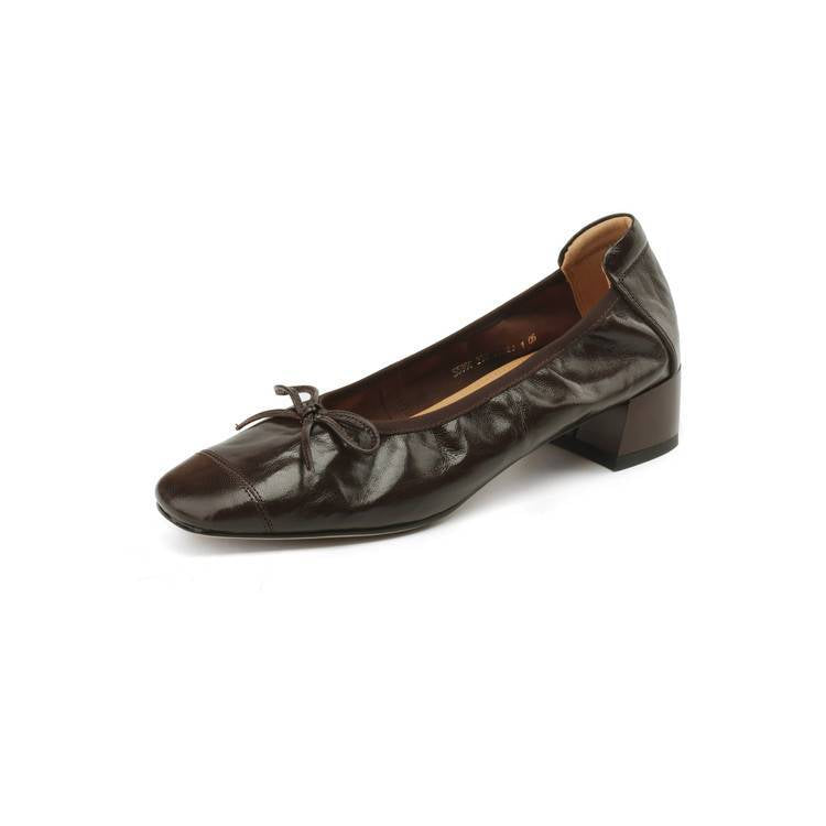 Sheepskin giant soft and comfortable two types of high-heeled French ballet shoes, soft-soled soft-side shoes, women's shoes, versatile single shoes