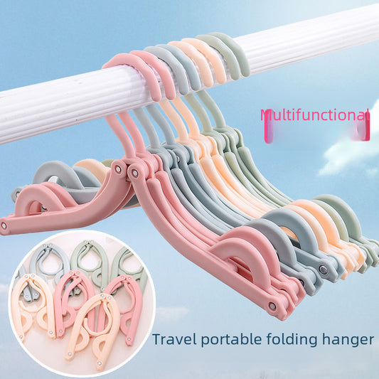 Travel folding hangers, business trips, hotels, standing drying racks, portable clothes, trousers, with clips, drying racks, factory straight hair