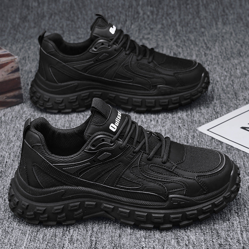 Daddy shoes 2025 autumn mesh breathable wear-resistant casual shoes tire sole sports running shoes cross-border men's shoes