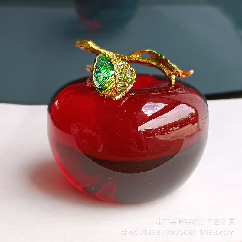 Processing and production of crystal apples, creative gifts, holiday decorations, handicrafts, Christmas ornaments, car home decorations