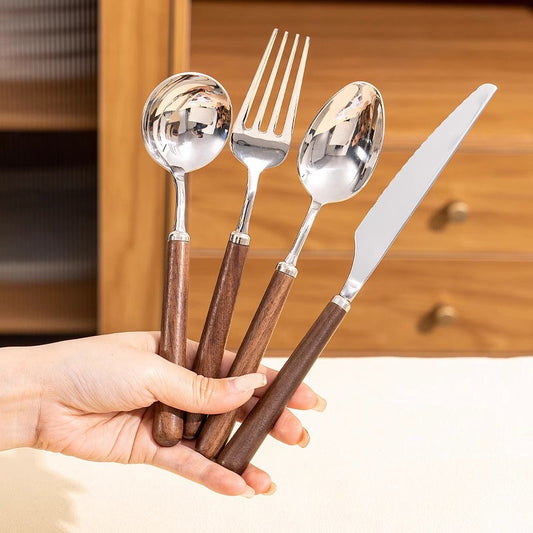 304 stainless steel walnut spoon thickened soup spoon soup tableware eating spoon household fork spoon soup rice spoon