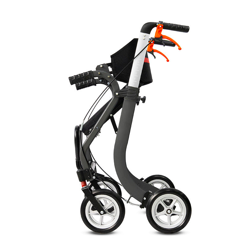 Walking aids, special assistive hand push walkers, elderly strollers, aluminum alloy wheelchairs can be pushed and sitted