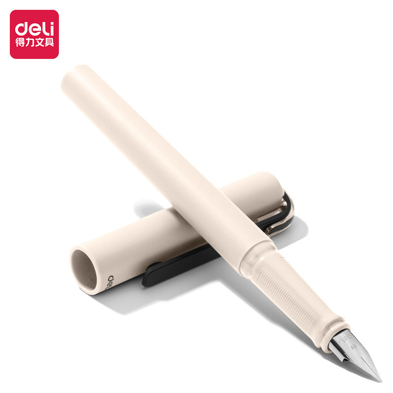 deli Deli A952 fountain pen for students of primary school students practicing words fountain pen can replace the ink sac Zhengzi beginner with a pen engraving