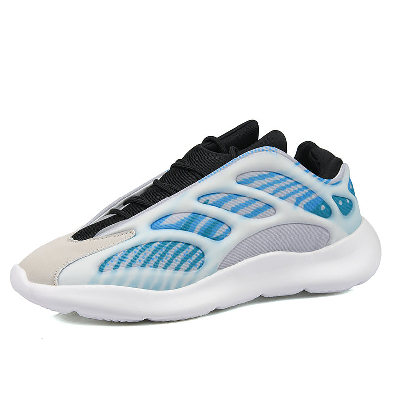 Cross border coconut shoes 700V3 retro skeleton shoes luminous trend couple dad shoes athleisure men's shoes