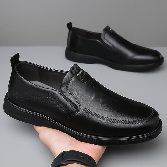 Leather shoes men's leather shoes men's slip-on spring new business casual men's shoes non-slip soft-soled dad shoes
