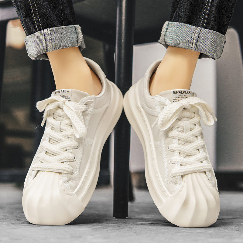 Canvas shoes, summer breathable sports flat shoes, Korean shell toe, thick soles, cold sticky casual and versatile trendy shoes, men's shoes