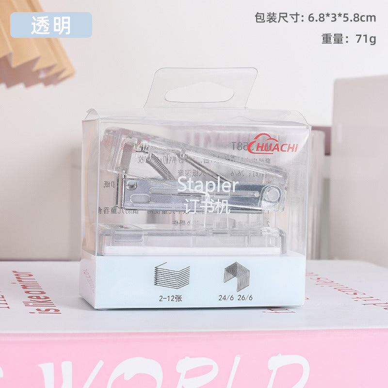 Hand holding ins style small mini super cost-effective stapler binding machine office supplies daily necessities stapler