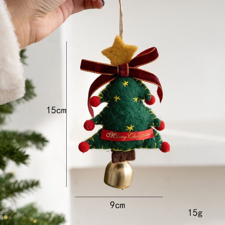 Cross-border New Christmas Car Hanging Christmas Decoration Bell Pendant Christmas Tree Decoration Christmas Gift