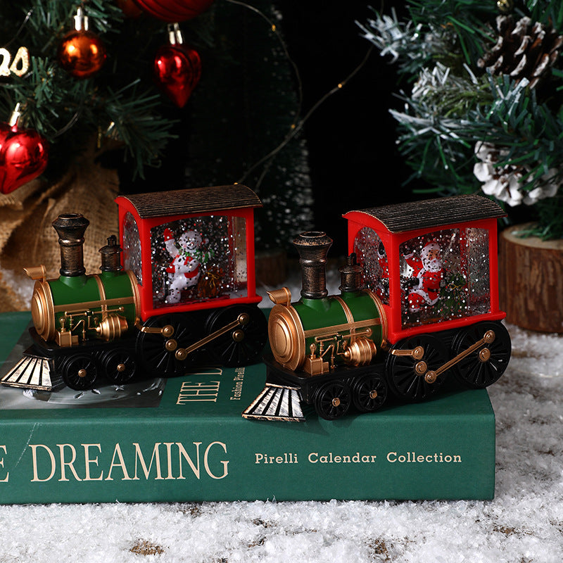 Cross-border new Christmas party gifts, Christmas gifts, souvenirs, water filling, small train, Thomas train, car