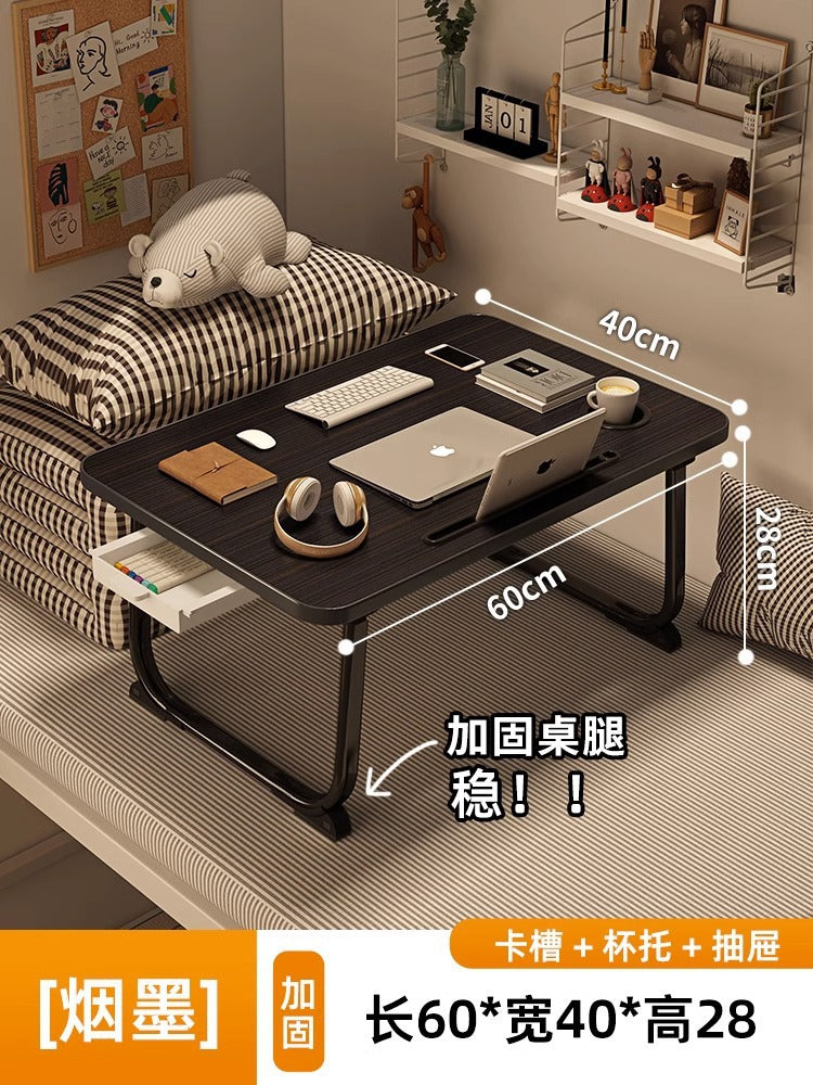 Foldable bed, desk, computer desk, dormitory artifact, student study desk, sitting floor, small table, new small table