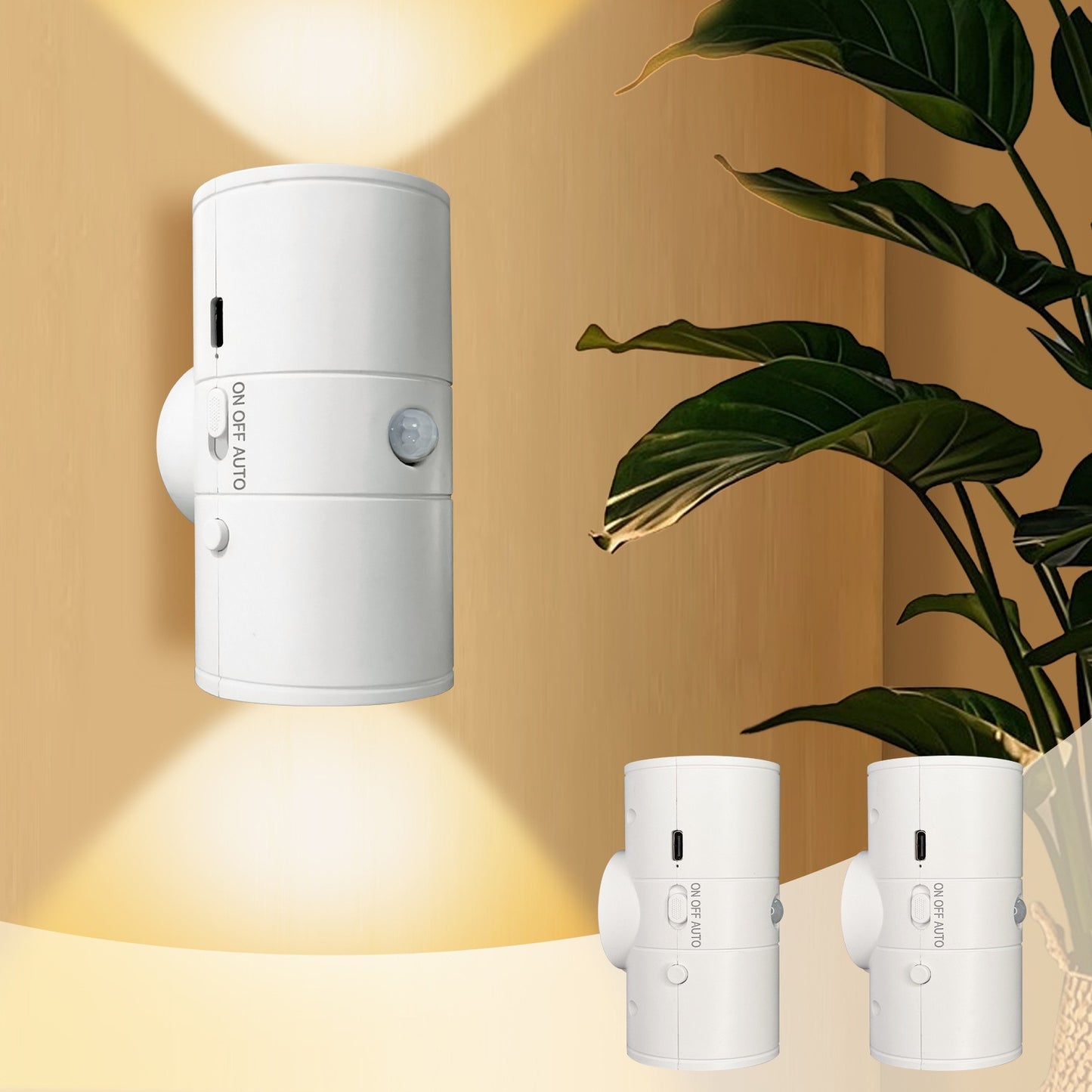 Amazon magnetic night light smart human body induction rechargeable wall night aisle entrance home night light